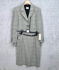 Betty Barclay Jupe veste tweed T EU 38 femme F 40 noir blanc carreaux 66% laine