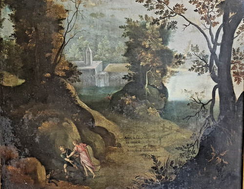 Scène mythologique huile sur - scÈne,