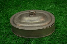 ANCIEN COFFRE BOITE A BIJOUX PILULIER EN ÉTAIN DES GRANDS DUC ESTAMPILLES 