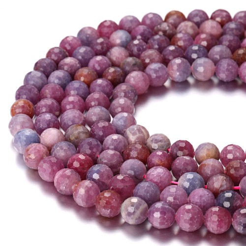 Genuine ruby faceted round - genuine,