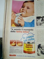 advertising Pubblicità anno 1968 farina lattea neonato Nestlè selac   (am ot )