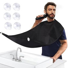 Tablier Barbe, Bavoir a Barbe, Barbe Récupérateur Poil avec 6 Ventouses, Non ...