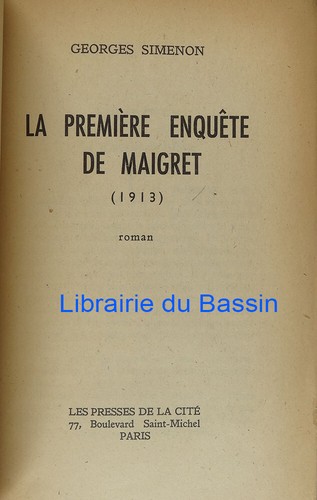 Première enquête de - la,