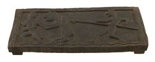 Ancien Siege Tribal Art Ethnie Tharu Nepal-chasse Au Tigre -3381