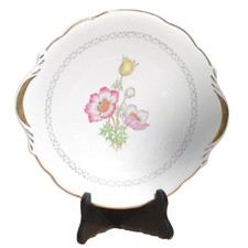 Plat à tarte Digoin Sarreguemines Pompadour liseré doré ø 27 cm