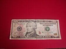 US 10 dollar bill unique rare binary pairs serial no. 72121216