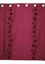 Rideau supérieur anneau entièrement doublé Burlington vin/Bourgogne