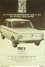 Publicite Auto Nsu Prinz IV