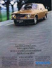 PUBLICITE ADVERTISING 114 1971 VOLVO la 144 grand luxe