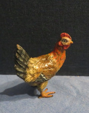 ancien petite poule en bronze