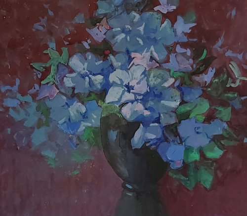 Nature morte fleur bleu - nature,