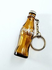 PORTE-CLES - COCA-COLA Original 1960s - BOUTEILLE 6cm en VERRE - Vintage COKE -
