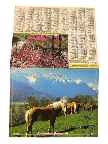 Old calendar poste - old,