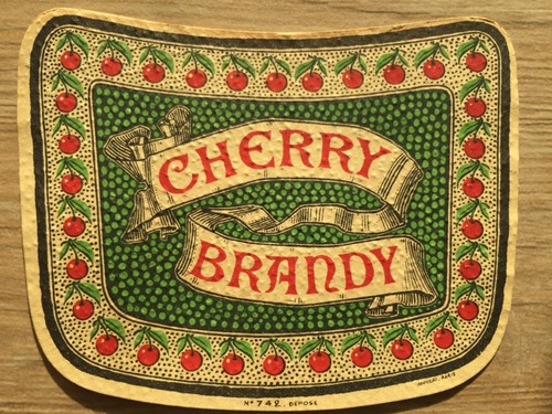 Ancienne étiquette cherry - étiquette,