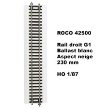Rail droit G1, Ballast blanc