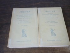 Justin, abrégé des histoires philippiques de Trogue Pompée Tome I et II TBE 1936