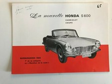 HONDA S 600 cabriolet   dépliant catalogue publicitaire vintage C9