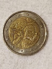 Pièce de monnaie 2 euro France - A. Rodin 1917 - 2017 - pièce commémorative