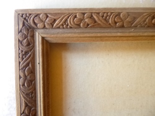 Ancien cadre bois motif - cadre, en