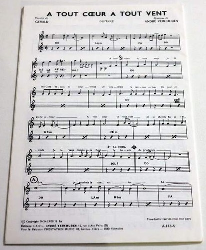 Partition sheet music andre - partition,