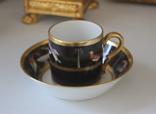 Tasse et soucoupe litron en porcelaine Bernardaud "AUX OISEAUX" d'après Dagoty
