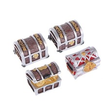 4 Pcs Mini Coffre Jouet Pirate