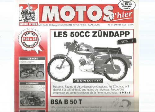 Motos hier 50 - motos, d'hier