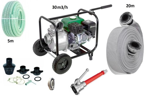 Kit motopompe incendie piscine - incendie,