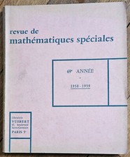 Revue de Mathématiques Spéciales RMS, Année 1958 - 1959