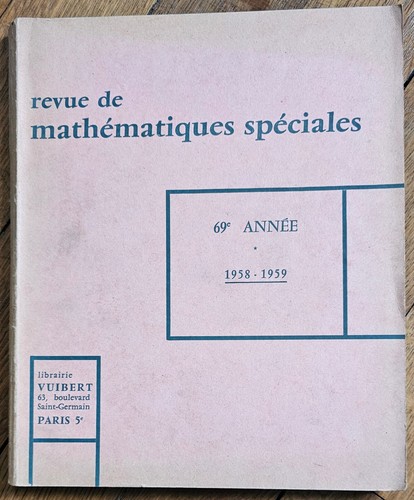 Revue mathématiques - de,