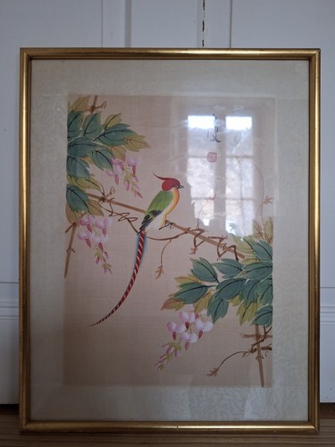 Peinture sur soie asiatique - peinture,
