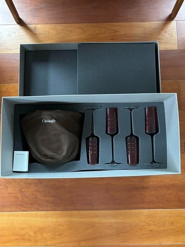 Lot verres à - 4, champagne