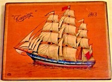 * PLAQUE BOIS * ANCIEN VOILIER