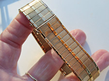 VINTAGE - Bracelet Manchette souple en plaqué Or