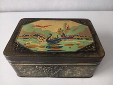 ANCIENNE BOITE TOLE PUBLICITAIRE LITHOGRAPHIEE BISCUIT Debray 