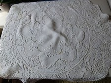 Énorme  Napperon Rond  Ancien