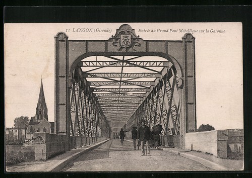Cpa langon entrée grand - langon,, du