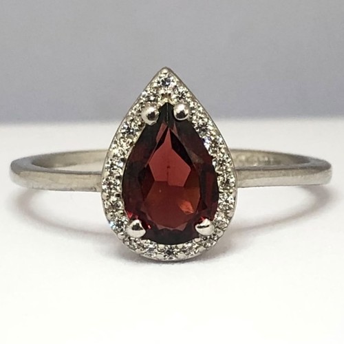 Bague poire argent sterling - en,