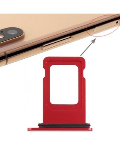 Tiroir sim iphone rouge - xr,