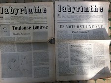 Labyrinthe. 2 journaux numéro 20 et 21 de 1946.