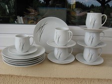 6 TASSES/SOUC/DESSERT PORCELAINE THOMAS