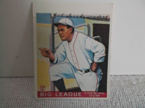 Base ball card - base, hornsby