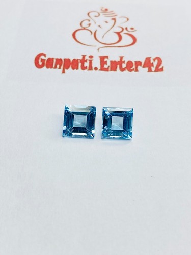 Topaze bleu facettes coupe - à,
