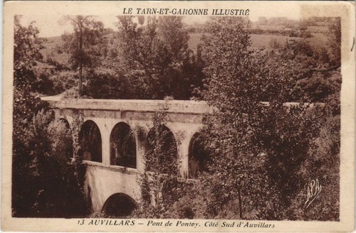 Cpa auvillar pont pontoy - cpa,