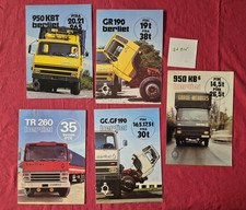 N°21916 / BERLIET  5 dépliants camions 14.5 à 35 tonnes  1971-1975
