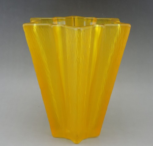 Vase verre jaune - en,
