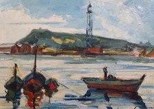 Tableau Ancien Huile Paysage