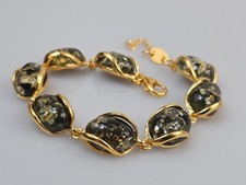 Bracelet en or en ambre