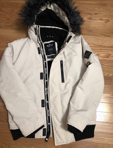 Hollister beige parka - beige,