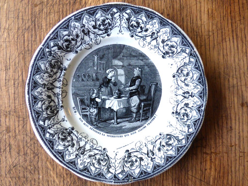 Assiette parlante creil - assiette,